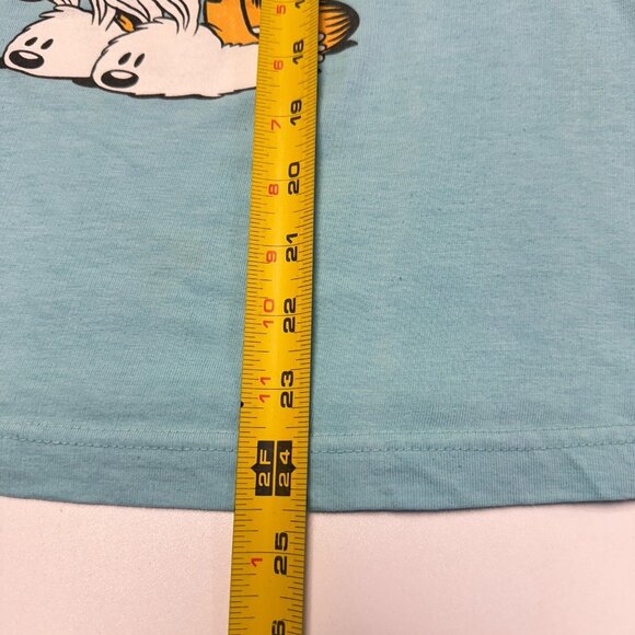 Vintage Garfield Cartoon T Shirt Adult Large 21x24.5 Blue Gimme Coffee - Picture 14 of 14